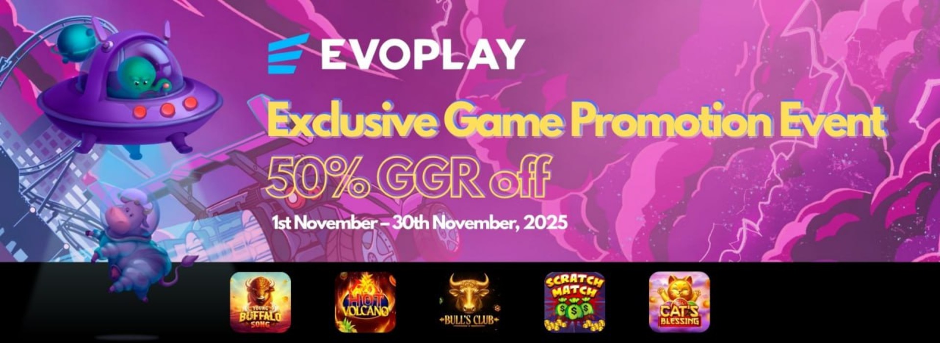 EVOPLAY Exclusive Game Promotion: 50% GGR OFF